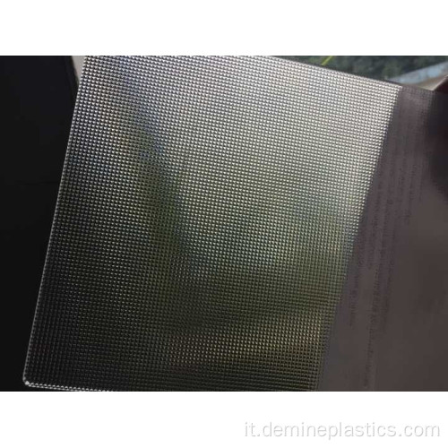 Pannello luminoso trasparente prismatico in policarbonato
